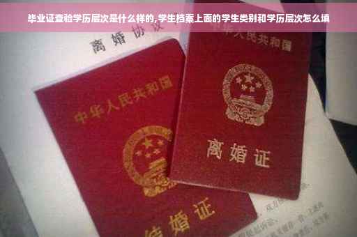 毕业证查验学历层次是什么样的,学生档案上面的学生类别和学历层次怎么填