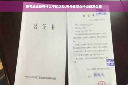 校考毕业证有什么不同之处,校考教资合格证明怎么查