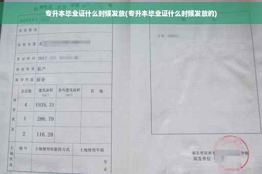 专升本毕业证什么时候发放(专升本毕业证什么时候发放的)