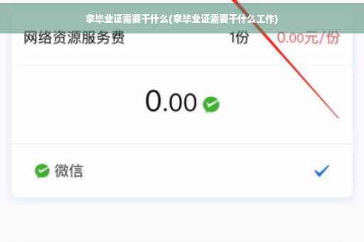 拿毕业证需要干什么(拿毕业证需要干什么工作)