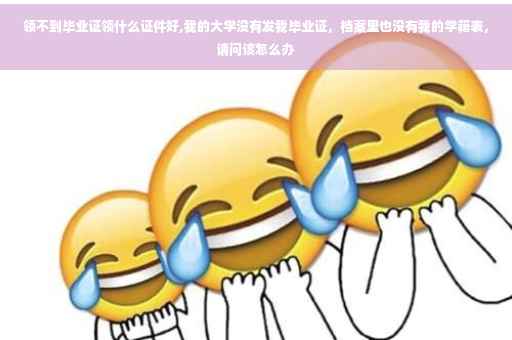 领不到毕业证领什么证件好,我的大学没有发我毕业证，档案里也没有我的学籍表，请问该怎么办