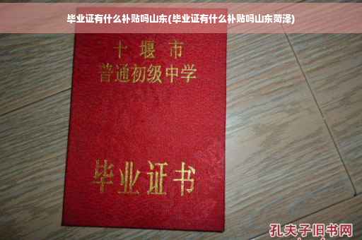 毕业证有什么补贴吗山东(毕业证有什么补贴吗山东菏泽)