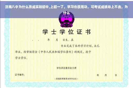 济南八中为什么改成实验初中,上初一了，学习也很用功，可考试成绩总上不去，为什么