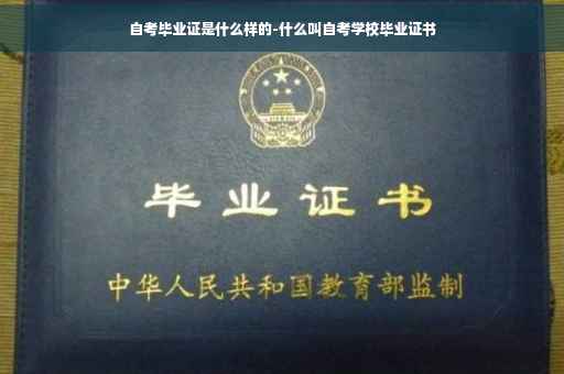 自考毕业证是什么样的-什么叫自考学校毕业证书