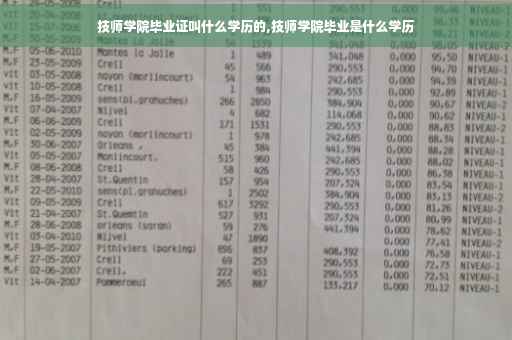 技师学院毕业证叫什么学历的,技师学院毕业是什么学历
