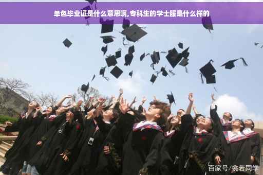 单色毕业证是什么意思啊,专科生的学士服是什么样的