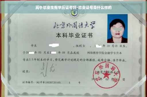 高中毕业生有学历证号吗-毕业证号是什么样的