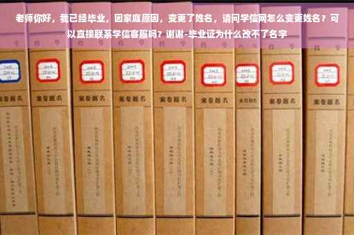 老师你好，我已经毕业，因家庭原因，变更了姓名，请问学信网怎么变更姓名？可以直接联系学信客服吗？谢谢-毕业证为什么改不了名字