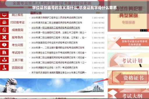 学位证书编号的含义是什么,毕业证有字母什么意思