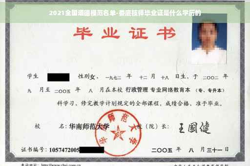 2021全国道德模范名单-娄底技师毕业证是什么学历的