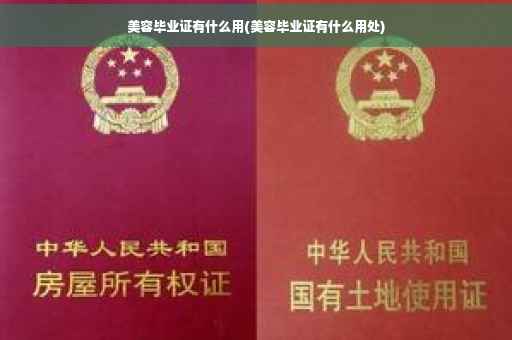 美容毕业证有什么用(美容毕业证有什么用处)