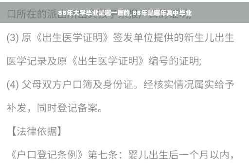 88年大学毕业是哪一届的,88年是哪年高中毕业