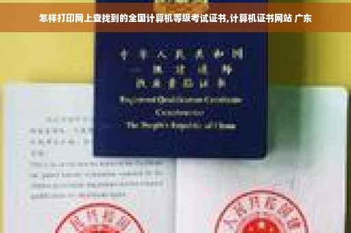 怎样打印网上查找到的全国计算机等级考试证书,计算机证书网站 广东
