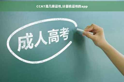 CCAT是几级证书,计算机证书的app