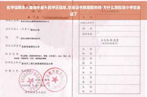 在学信网本人查询中查不到学历信息,毕业证书就是假的吗-为什么现在没小学毕业证了