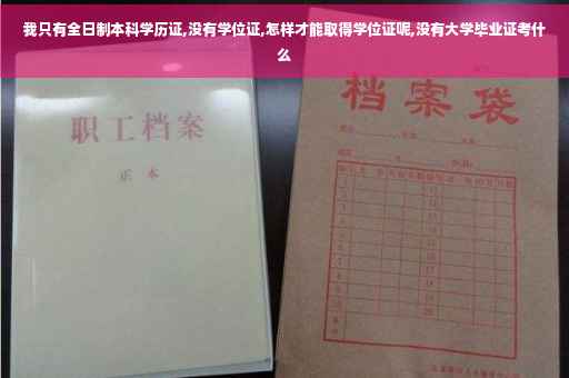 我只有全日制本科学历证,没有学位证,怎样才能取得学位证呢,没有大学毕业证考什么