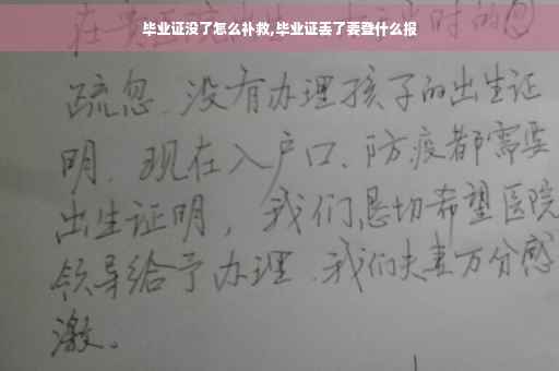 毕业证没了怎么补救,毕业证丢了要登什么报