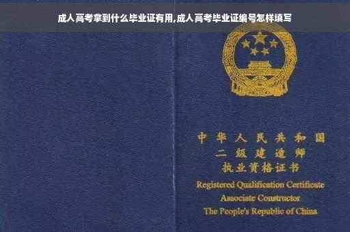 成人高考拿到什么毕业证有用,成人高考毕业证编号怎样填写