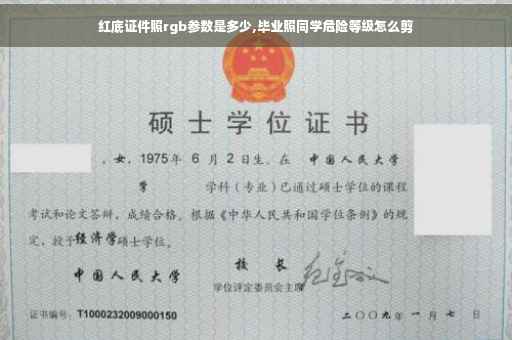 红底证件照rgb参数是多少,毕业照同学危险等级怎么剪