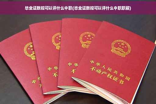 毕业证数控可以评什么中职(毕业证数控可以评什么中职职称)