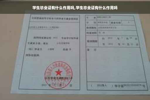学生毕业证有什么作用吗,学生毕业证有什么作用吗