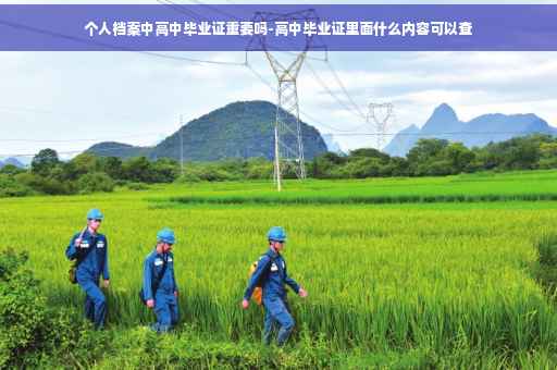 个人档案中高中毕业证重要吗-高中毕业证里面什么内容可以查