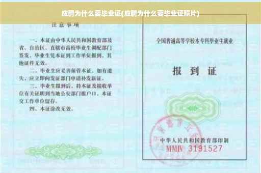 应聘为什么要毕业证(应聘为什么要毕业证照片)