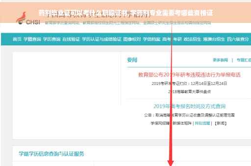 药剂毕业证可以考什么职称证书,学药剂专业需要考哪些资格证