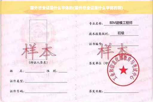 国外毕业证是什么字体的(国外毕业证是什么字体的啊)