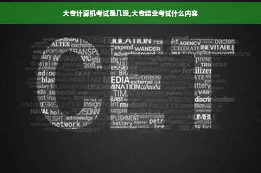 大专计算机考试是几级,大专结业考试什么内容
