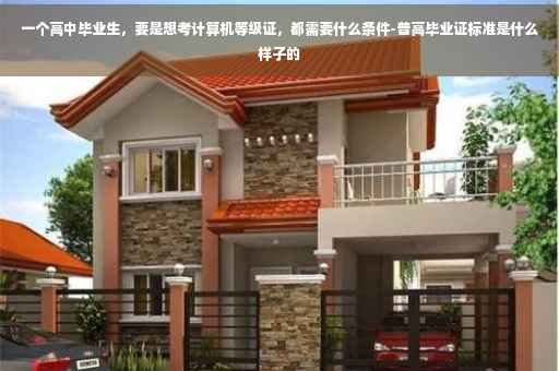 一个高中毕业生，要是想考计算机等级证，都需要什么条件-普高毕业证标准是什么样子的