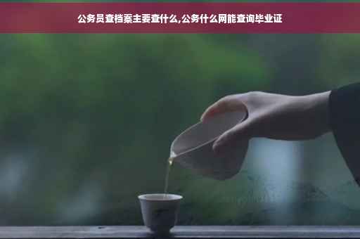 公务员查档案主要查什么,公务什么网能查询毕业证