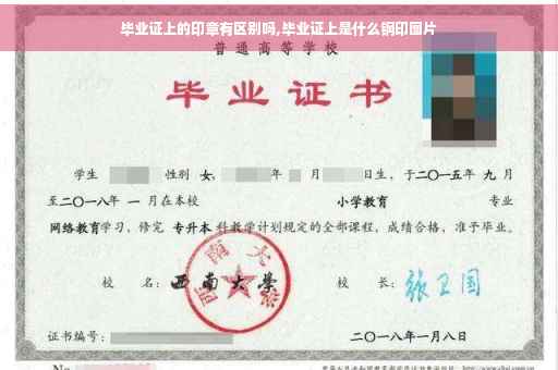 毕业证上的印章有区别吗,毕业证上是什么钢印图片