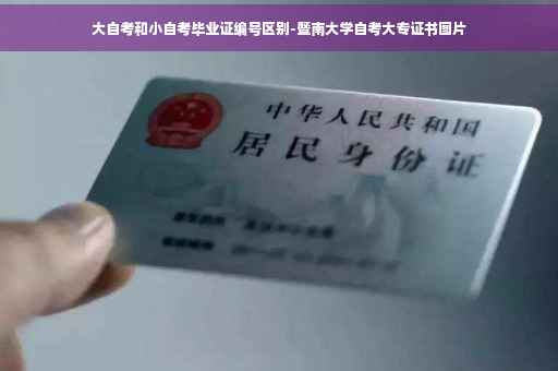 大自考和小自考毕业证编号区别-暨南大学自考大专证书图片
