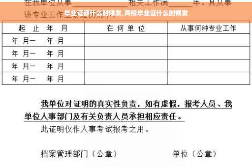 毕业证都什么时候发,高校毕业证什么时候发
