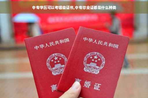 中专学历可以考哪些证书,中专毕业证都是什么种类