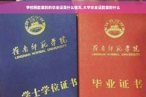 学校网能查到的毕业证是什么情况,大学毕业证能查到什么
