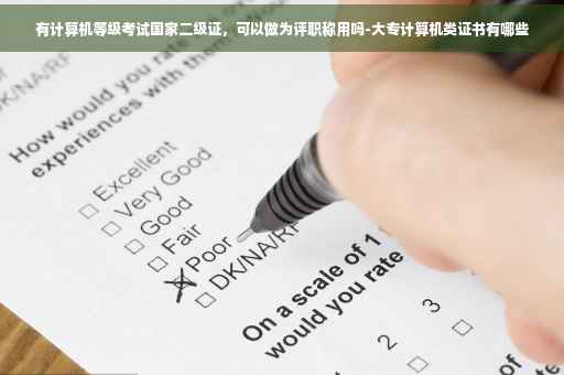 有计算机等级考试国家二级证，可以做为评职称用吗-大专计算机类证书有哪些