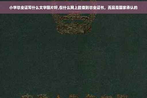 小学毕业证写什么文字图片好,在什么网上能查到毕业证书，而且是国家承认的