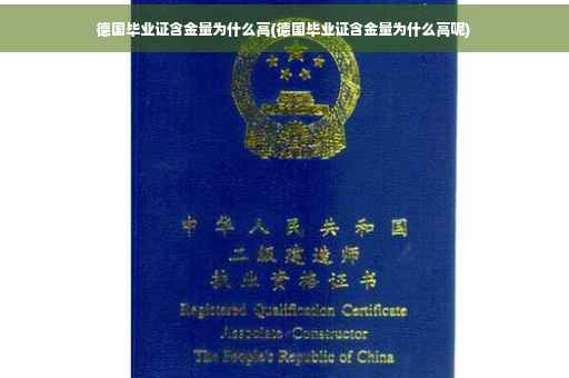 德国毕业证含金量为什么高(德国毕业证含金量为什么高呢)