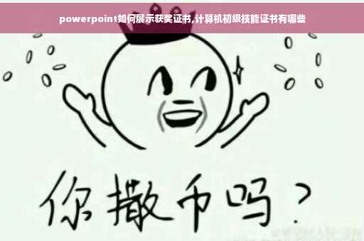 powerpoint如何展示获奖证书,计算机初级技能证书有哪些