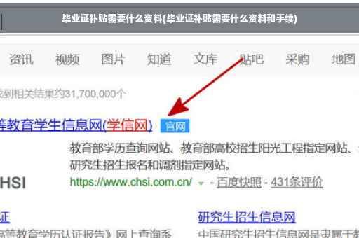 毕业证补贴需要什么资料(毕业证补贴需要什么资料和手续)
