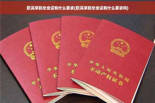 职高拿到毕业证有什么要求(职高拿到毕业证有什么要求吗)