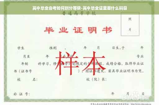 高中毕业会考如何划分等级-高中毕业证里面什么科目