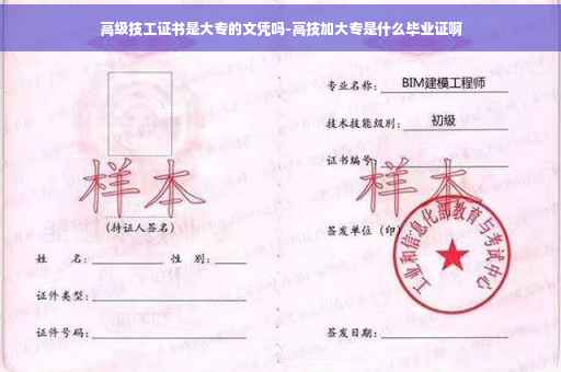 高级技工证书是大专的文凭吗-高技加大专是什么毕业证啊