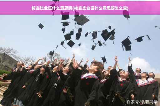 核实毕业证什么意思呀(核实毕业证什么意思呀怎么查)