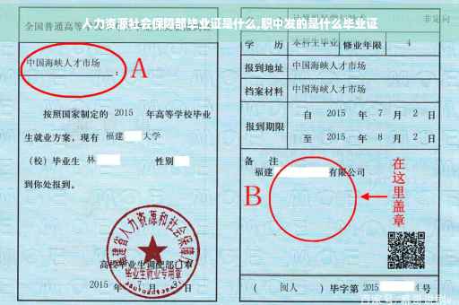 人力资源社会保障部毕业证是什么,职中发的是什么毕业证