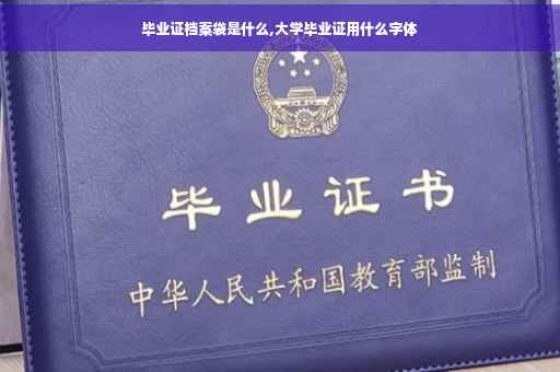 毕业证档案袋是什么,大学毕业证用什么字体