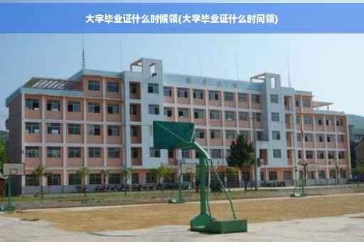 大字毕业证什么时候领(大学毕业证什么时间领)
