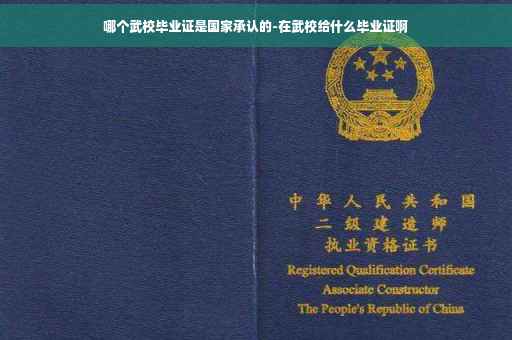 哪个武校毕业证是国家承认的-在武校给什么毕业证啊